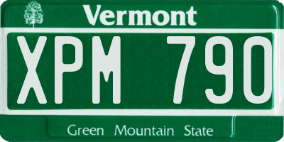 VT license plate XPM790