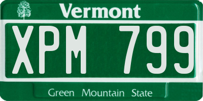 VT license plate XPM799