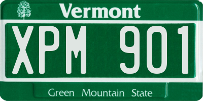 VT license plate XPM901