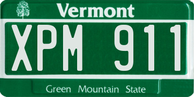 VT license plate XPM911