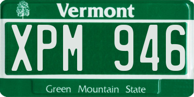 VT license plate XPM946