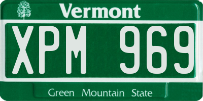 VT license plate XPM969