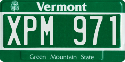 VT license plate XPM971