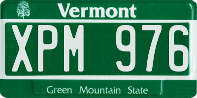 VT license plate XPM976