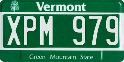 VT license plate XPM979