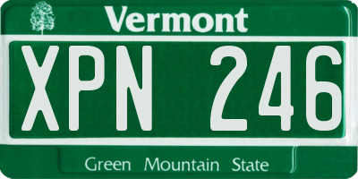 VT license plate XPN246