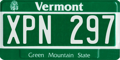 VT license plate XPN297