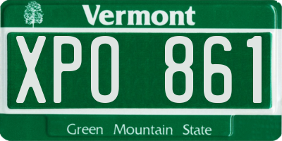 VT license plate XPO861