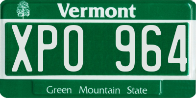 VT license plate XPO964