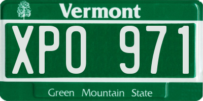 VT license plate XPO971