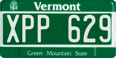 VT license plate XPP629