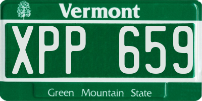 VT license plate XPP659