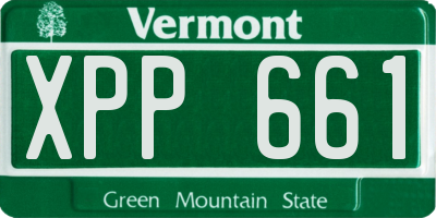 VT license plate XPP661