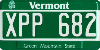 VT license plate XPP682