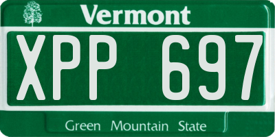 VT license plate XPP697