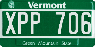 VT license plate XPP706