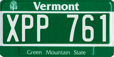 VT license plate XPP761
