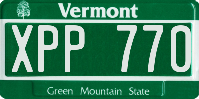 VT license plate XPP770