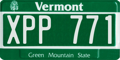 VT license plate XPP771