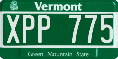 VT license plate XPP775