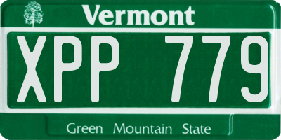 VT license plate XPP779