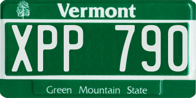 VT license plate XPP790