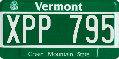 VT license plate XPP795