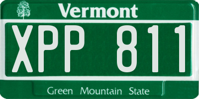 VT license plate XPP811