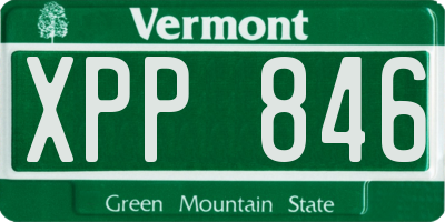 VT license plate XPP846