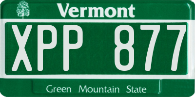 VT license plate XPP877