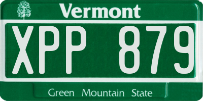 VT license plate XPP879