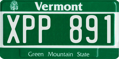 VT license plate XPP891