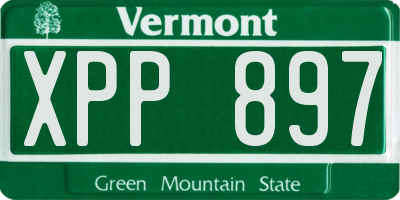 VT license plate XPP897