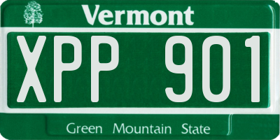 VT license plate XPP901
