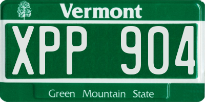 VT license plate XPP904