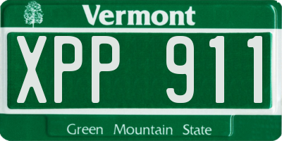 VT license plate XPP911