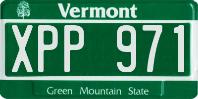 VT license plate XPP971