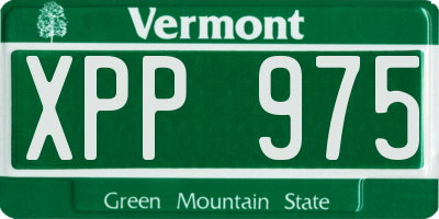 VT license plate XPP975