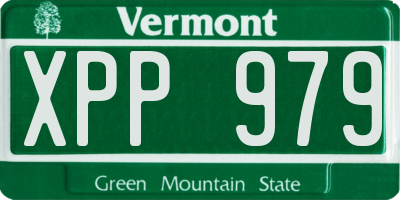 VT license plate XPP979