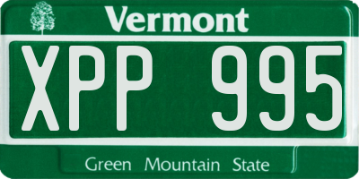 VT license plate XPP995