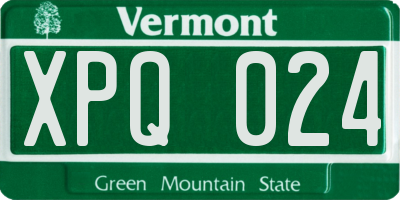 VT license plate XPQ024