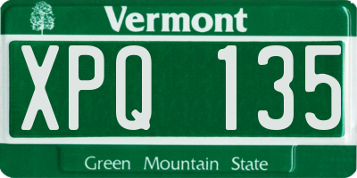 VT license plate XPQ135