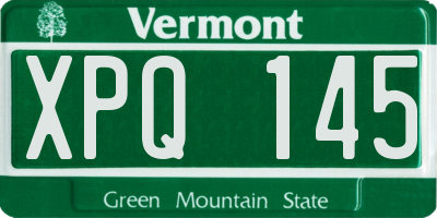 VT license plate XPQ145