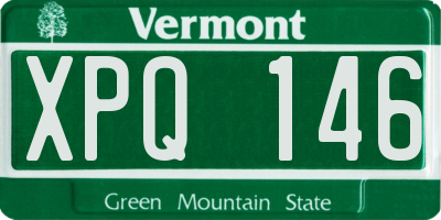 VT license plate XPQ146