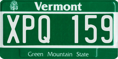 VT license plate XPQ159