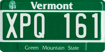 VT license plate XPQ161