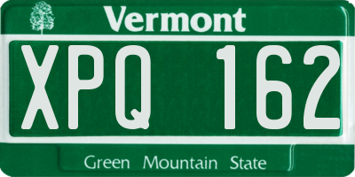 VT license plate XPQ162