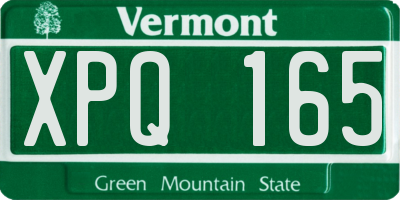 VT license plate XPQ165