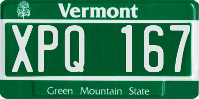 VT license plate XPQ167