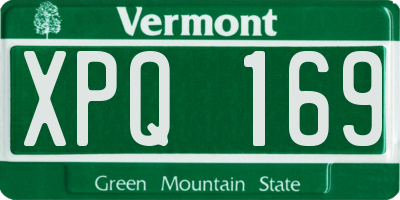 VT license plate XPQ169